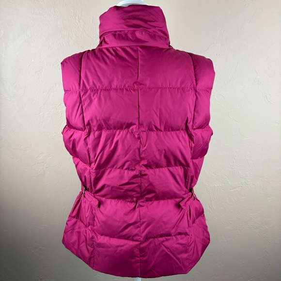 Eddie Bauer Magenta Down Filled Puffer Vest Long 700 Fill Women’s size Large - Picture 5 of 11
